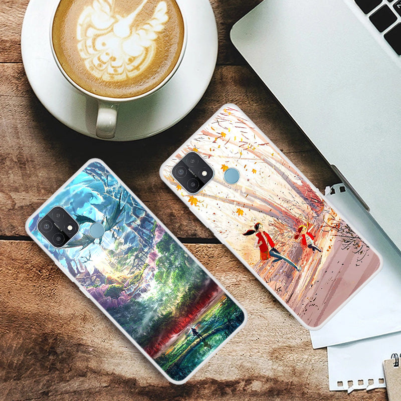 Pattern Printing TPU Phone Back Case for Oppo A15