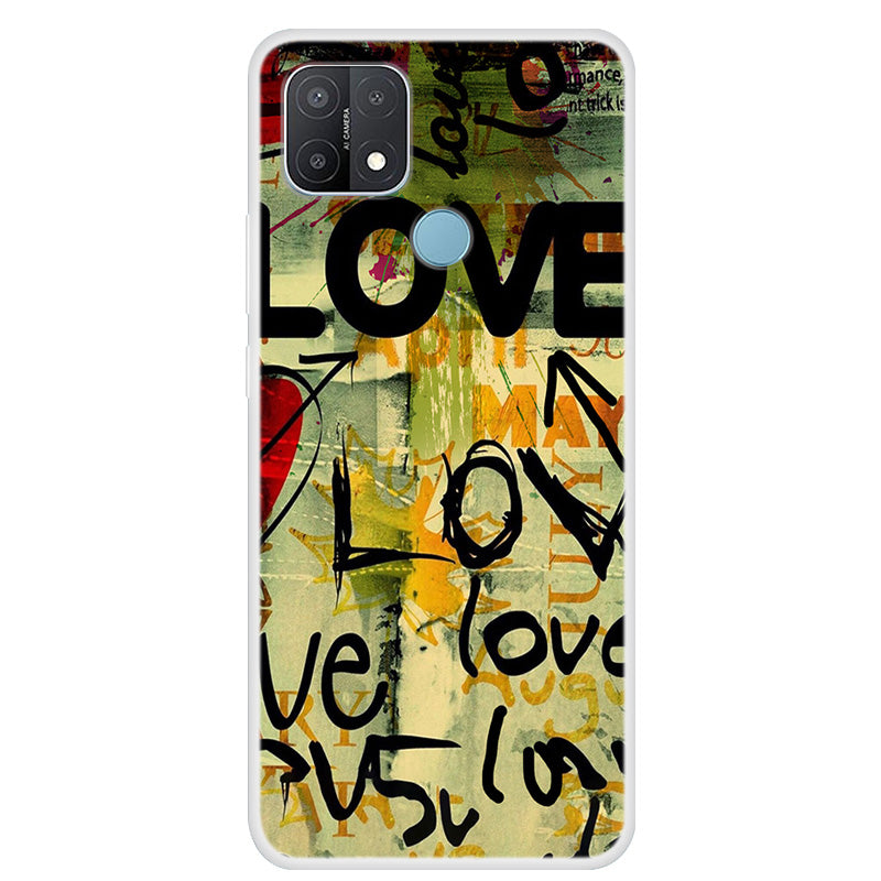 Pattern Printing TPU Phone Back Case for Oppo A15