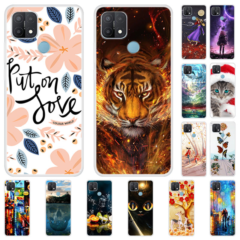 Pattern Printing TPU Phone Back Case for Oppo A15