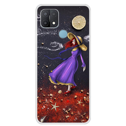 Pattern Printing TPU Phone Back Case for Oppo A15