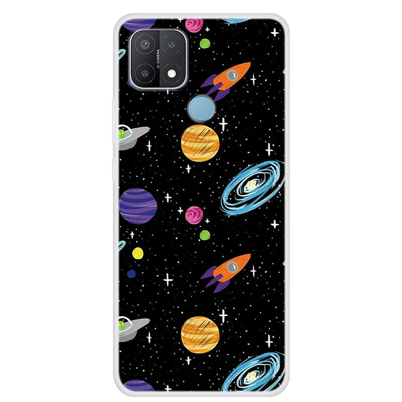 Pattern Printing TPU Phone Back Case for Oppo A15