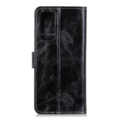 Retro Style Crazy Horse Texture Leather Phone Cover with Wallet Stand Design for Oppo Reno5 Pro Plus 5G/Find X3 Neo