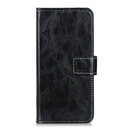 Retro Style Crazy Horse Texture Leather Phone Cover with Wallet Stand Design for Oppo Reno5 Pro Plus 5G/Find X3 Neo