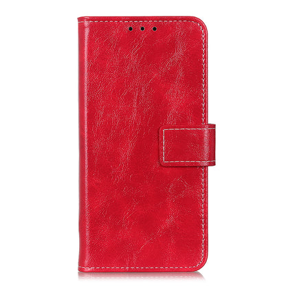 Retro Style Crazy Horse Texture Leather Phone Cover with Wallet Stand Design for Oppo Reno5 Pro Plus 5G/Find X3 Neo