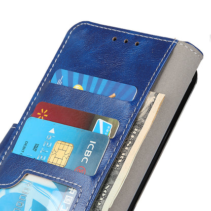 Retro Style Wallet Stand Design Leather Phone Cover Case for Oppo Reno5 5G/Find X3 Lite Crazy Horse Texture Leather Case