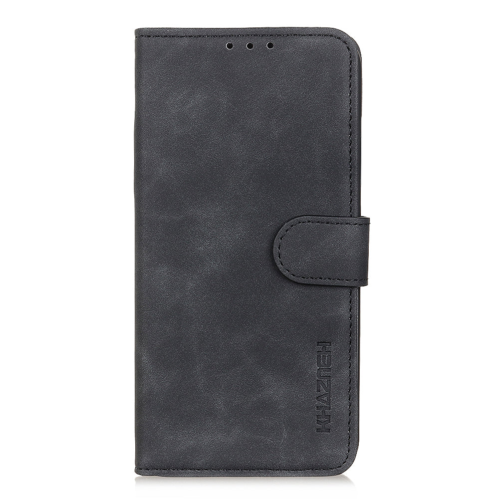 KHAZNEH Retro Style Leather Folio Flip Wallet Mobile Phone Cover Case for Oppo Reno5 5G/Find X3 Lite