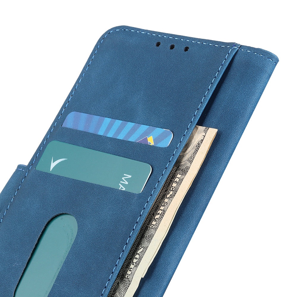 KHAZNEH Retro Style Leather Folio Flip Wallet Mobile Phone Cover Case for Oppo Reno5 5G/Find X3 Lite