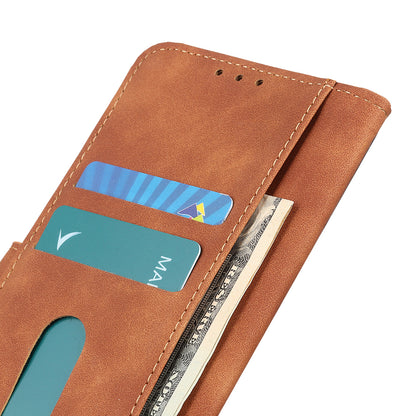 KHAZNEH Retro Style Leather Folio Flip Wallet Mobile Phone Cover Case for Oppo Reno5 5G/Find X3 Lite