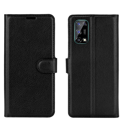 Litchi Texture Wallet Design Leather Phone Protective Stand Cover for Oppo K7X/Realme V5/Realme Q2/Realme 7 5G