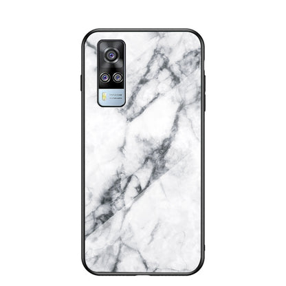 Marbling Pattern for vivo Y51 (2020, December) Painted Tempered Glass + PC + TPU Edge Case