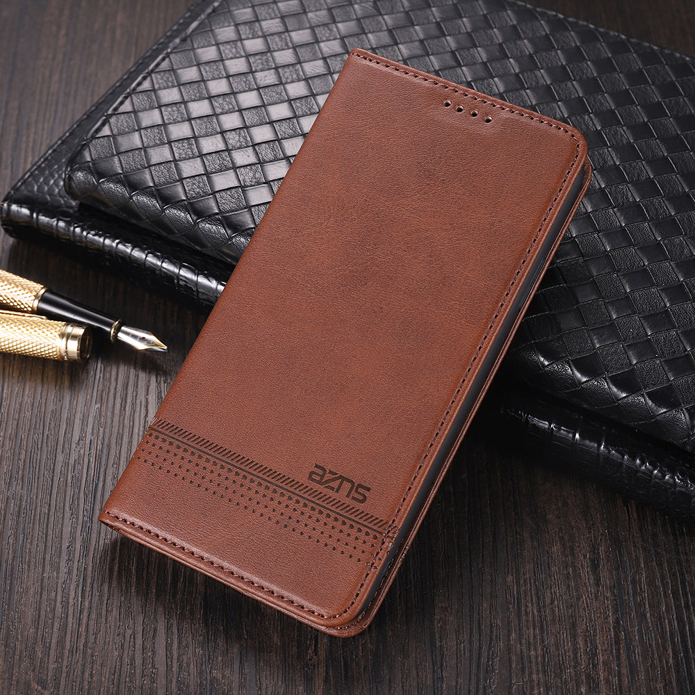 AZNS for Oppo Reno5 5G Auto-absorbed Leather Protector Stand Case