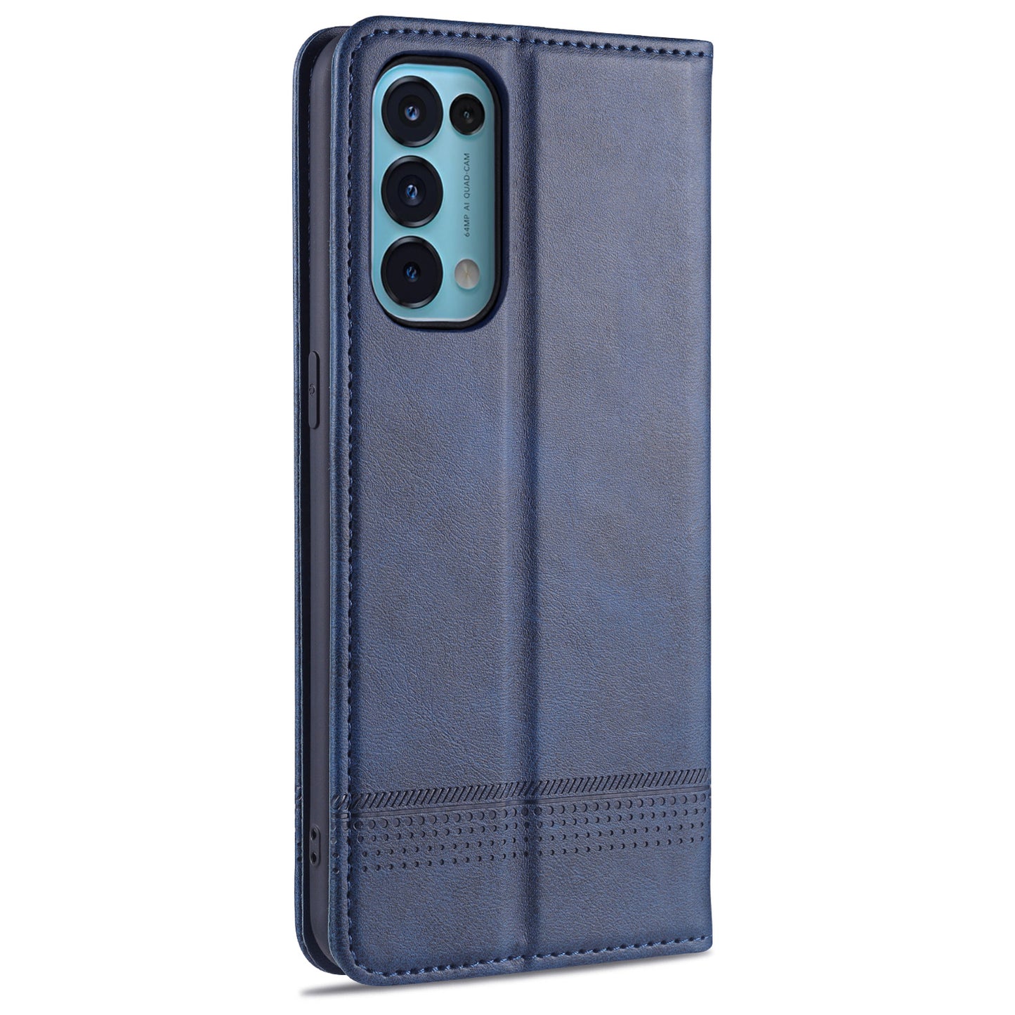 AZNS for Oppo Reno5 5G Auto-absorbed Leather Protector Stand Case