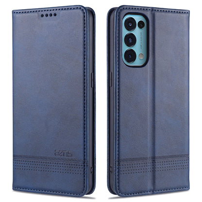 AZNS for Oppo Reno5 5G Auto-absorbed Leather Protector Stand Case