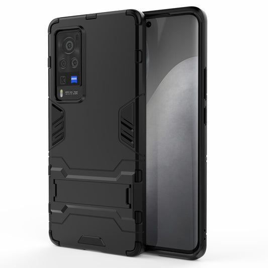 2 in 1 Dual Layer Plastic + TPU Hybrid Phone Cover Case with Kickstand for vivo X60 Pro (China)