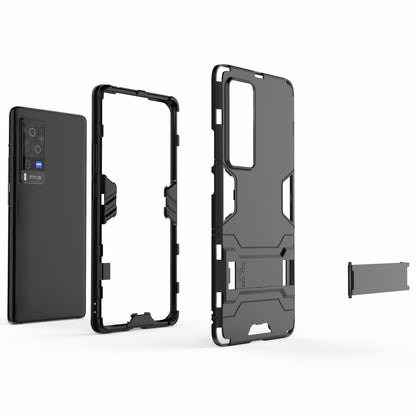 2 in 1 Dual Layer Plastic + TPU Hybrid Phone Cover Case with Kickstand for vivo X60 Pro (China)