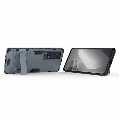 2 in 1 Dual Layer Plastic + TPU Hybrid Phone Cover Case with Kickstand for vivo X60 Pro (China)