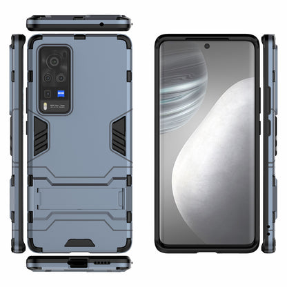 2 in 1 Dual Layer Plastic + TPU Hybrid Phone Cover Case with Kickstand for vivo X60 Pro (China)