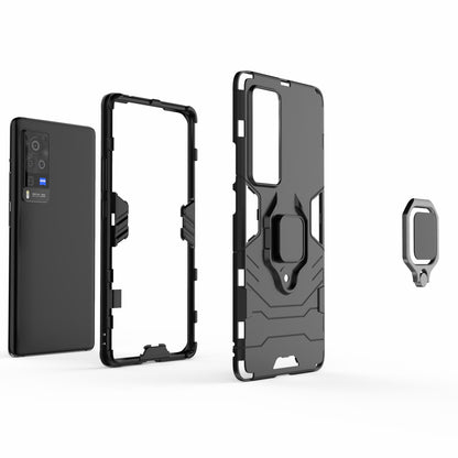 TPU + PC Dual-Layer Hybrid Case for vivo X60 Pro (China) Finger Ring Kickstand Cover