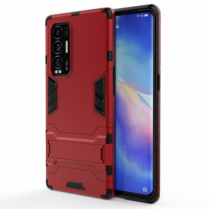 2 in 1 Kickstand Protector Plastic + TPU Hybrid Cover for Oppo Reno5 Pro+ 5G/Oppo Find X3 Neo