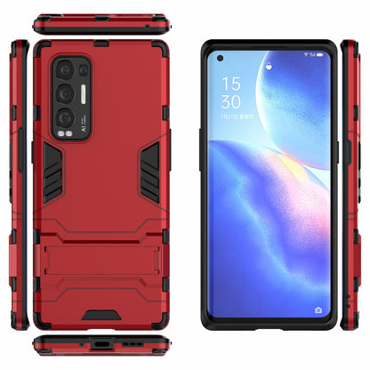 2 in 1 Kickstand Protector Plastic + TPU Hybrid Cover for Oppo Reno5 Pro+ 5G/Oppo Find X3 Neo