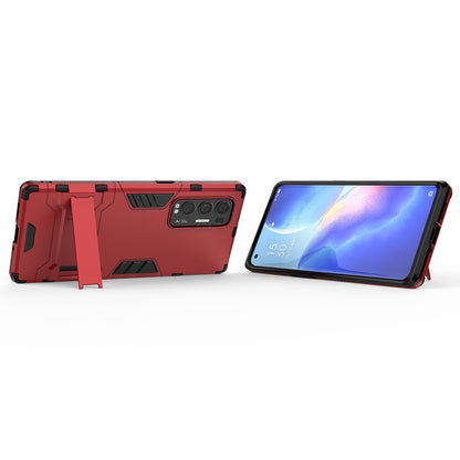 2 in 1 Kickstand Protector Plastic + TPU Hybrid Cover for Oppo Reno5 Pro+ 5G/Oppo Find X3 Neo