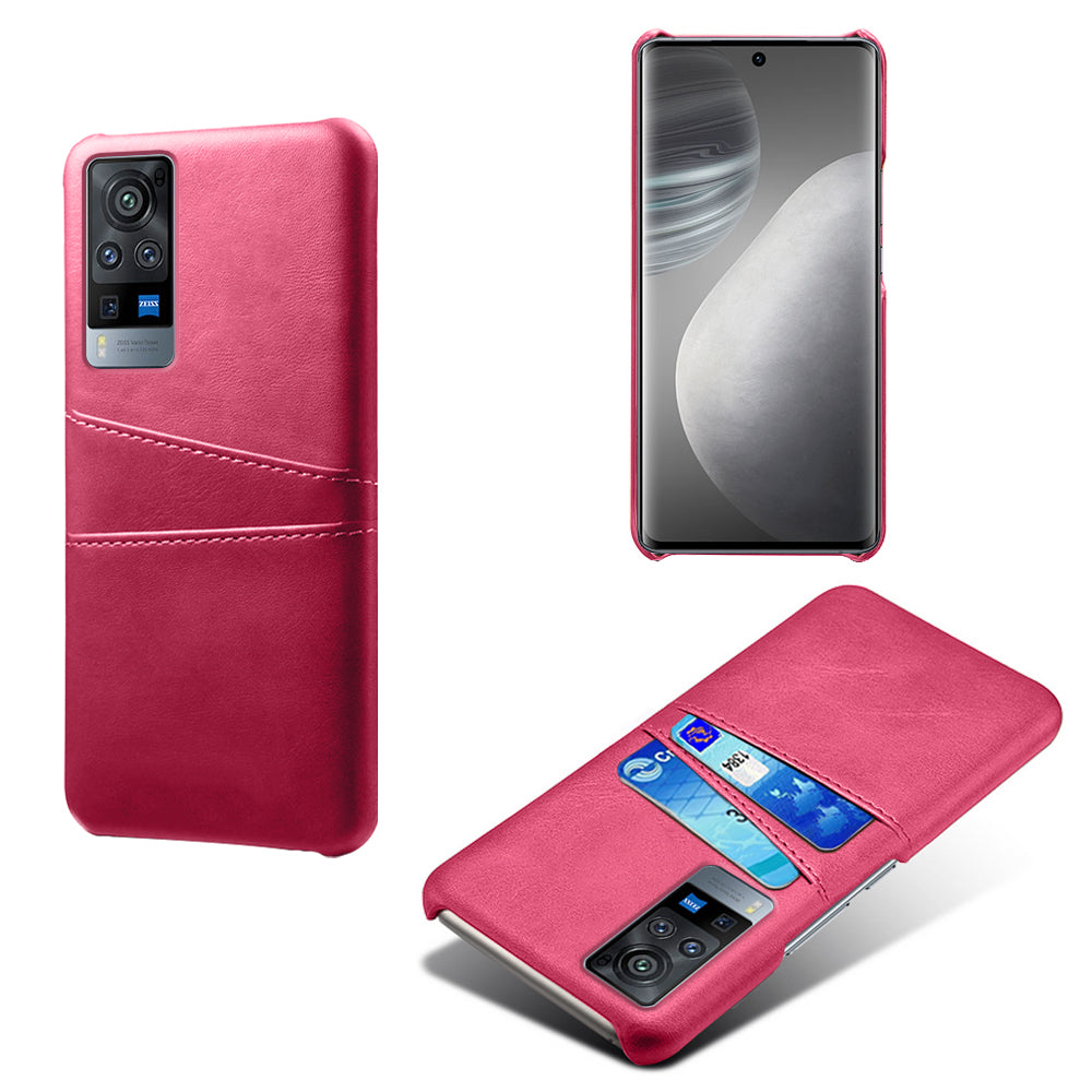 KSQ PC + PU Leather Coated Case with Dual-Card Slots for vivo X60 Pro (China)