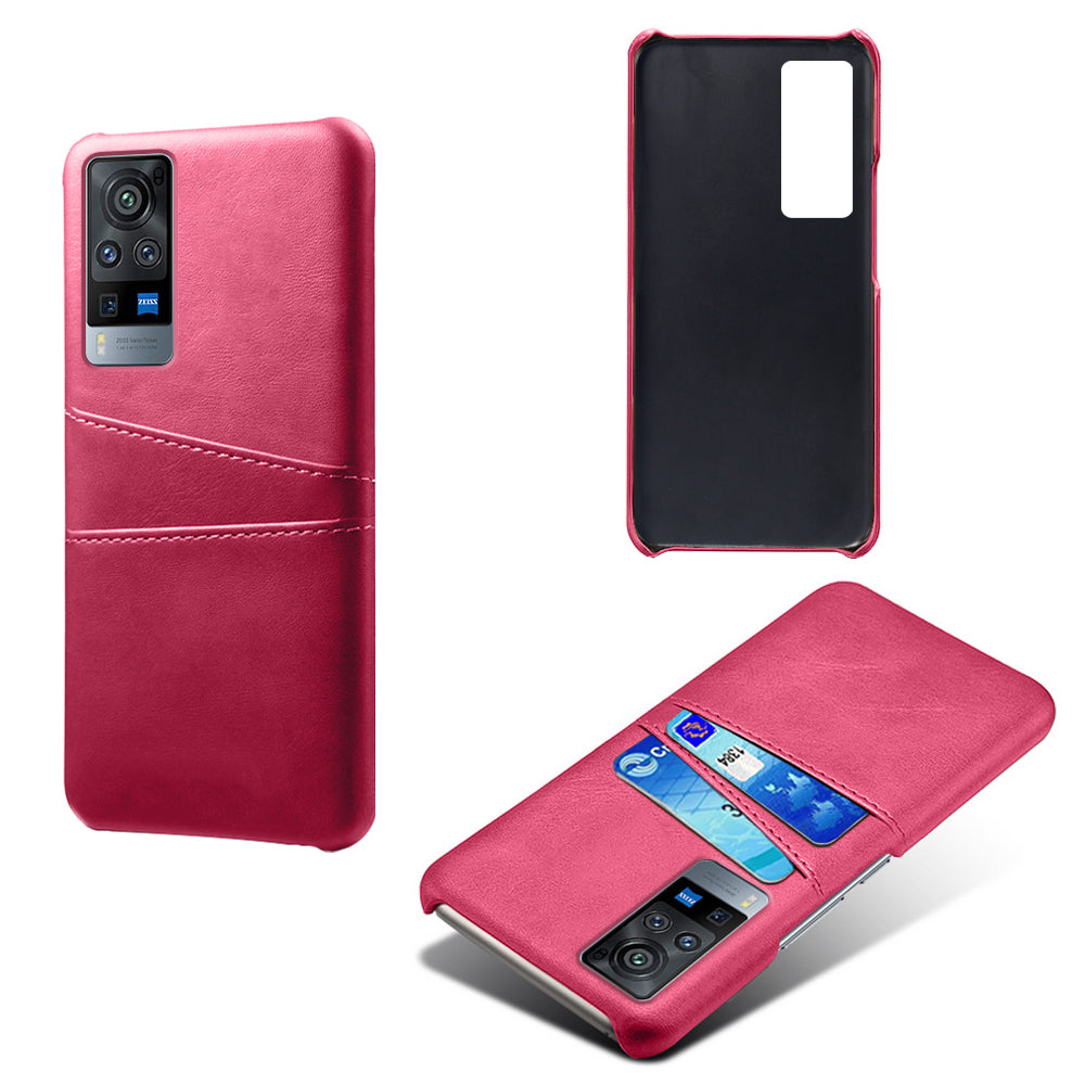 KSQ PC + PU Leather Coated Case with Dual-Card Slots for vivo X60 Pro (China)