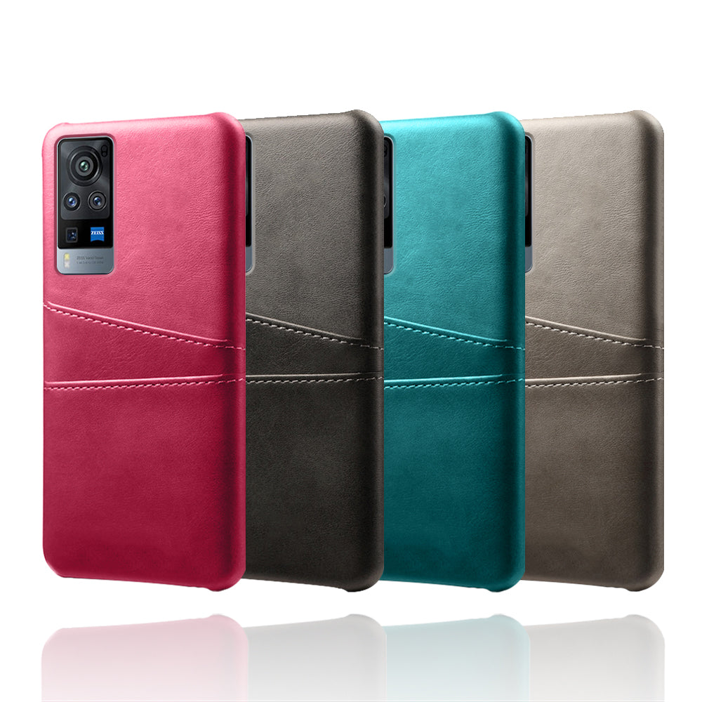 KSQ PC + PU Leather Coated Case with Dual-Card Slots for vivo X60 Pro (China)