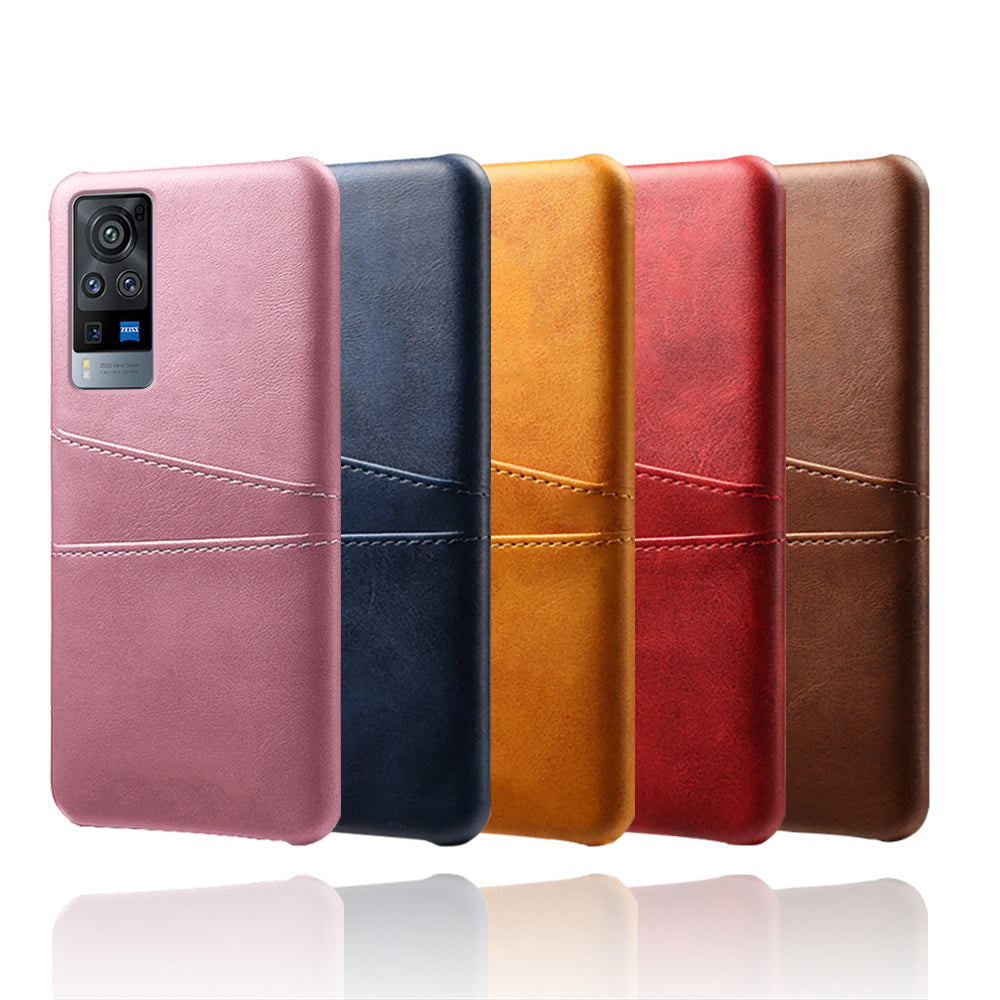 KSQ PC + PU Leather Coated Case with Dual-Card Slots for vivo X60 Pro (China)