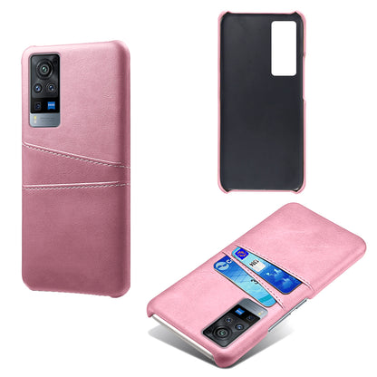 KSQ PC + PU Leather Coated Case with Dual-Card Slots for vivo X60 Pro (China)