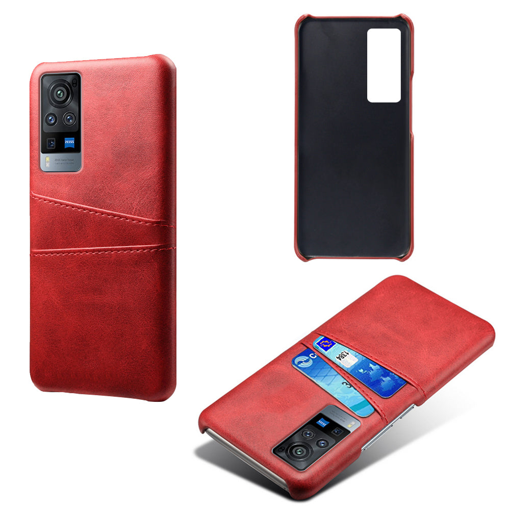 KSQ PC + PU Leather Coated Case with Dual-Card Slots for vivo X60 Pro (China)