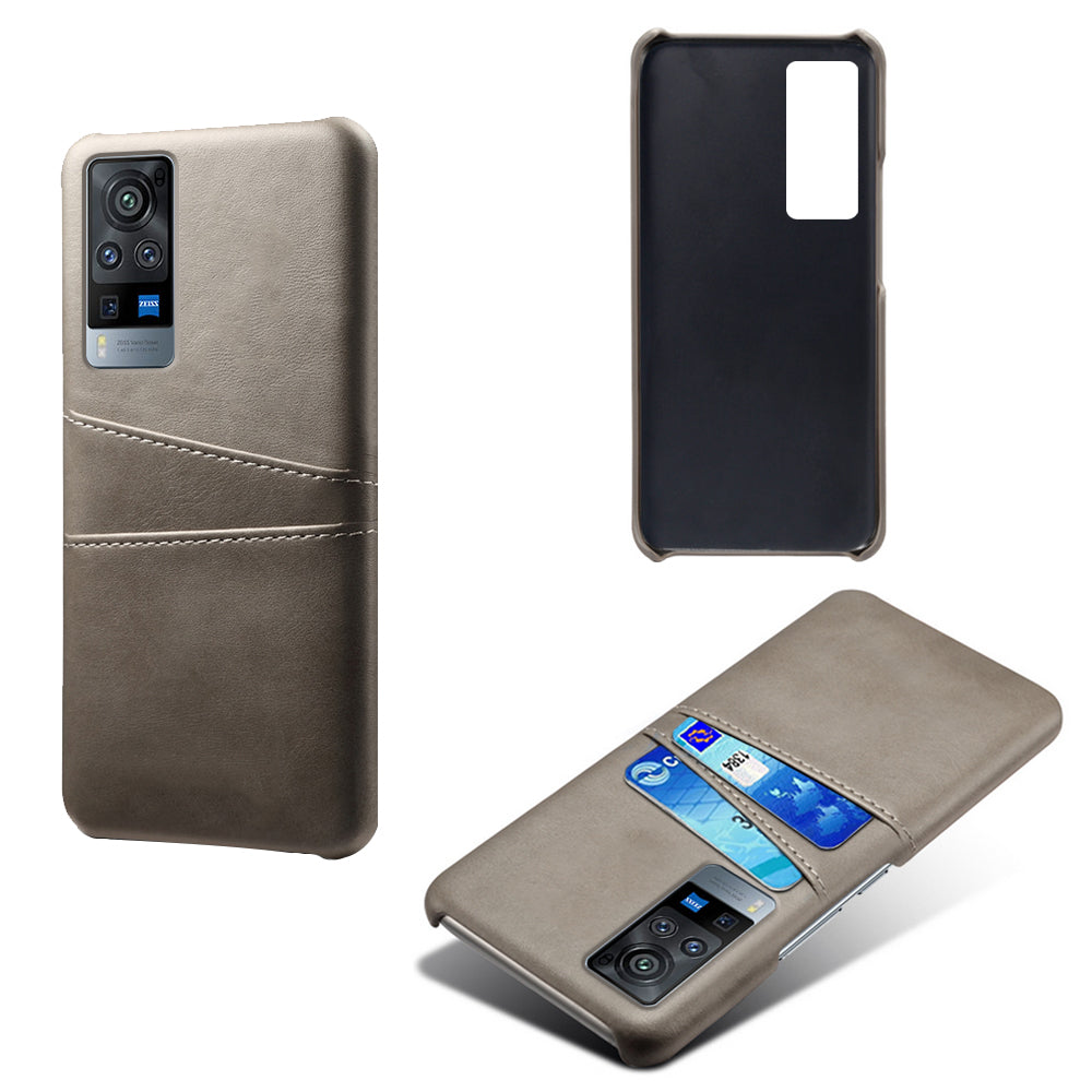 KSQ PC + PU Leather Coated Case with Dual-Card Slots for vivo X60 Pro (China)