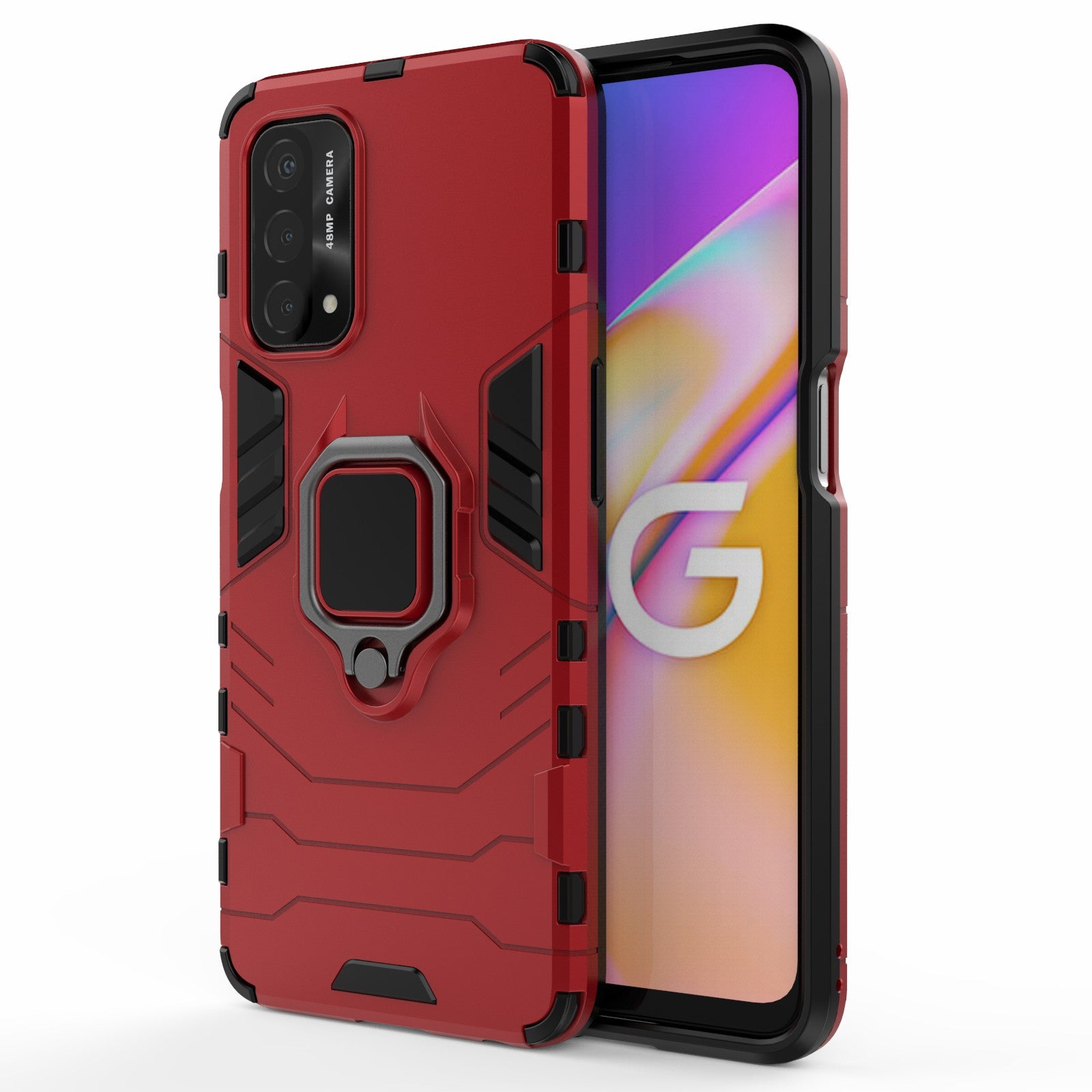 Cool Guard PC + TPU Hybrid Phone Cover with Kickstand for Oppo A93 5G