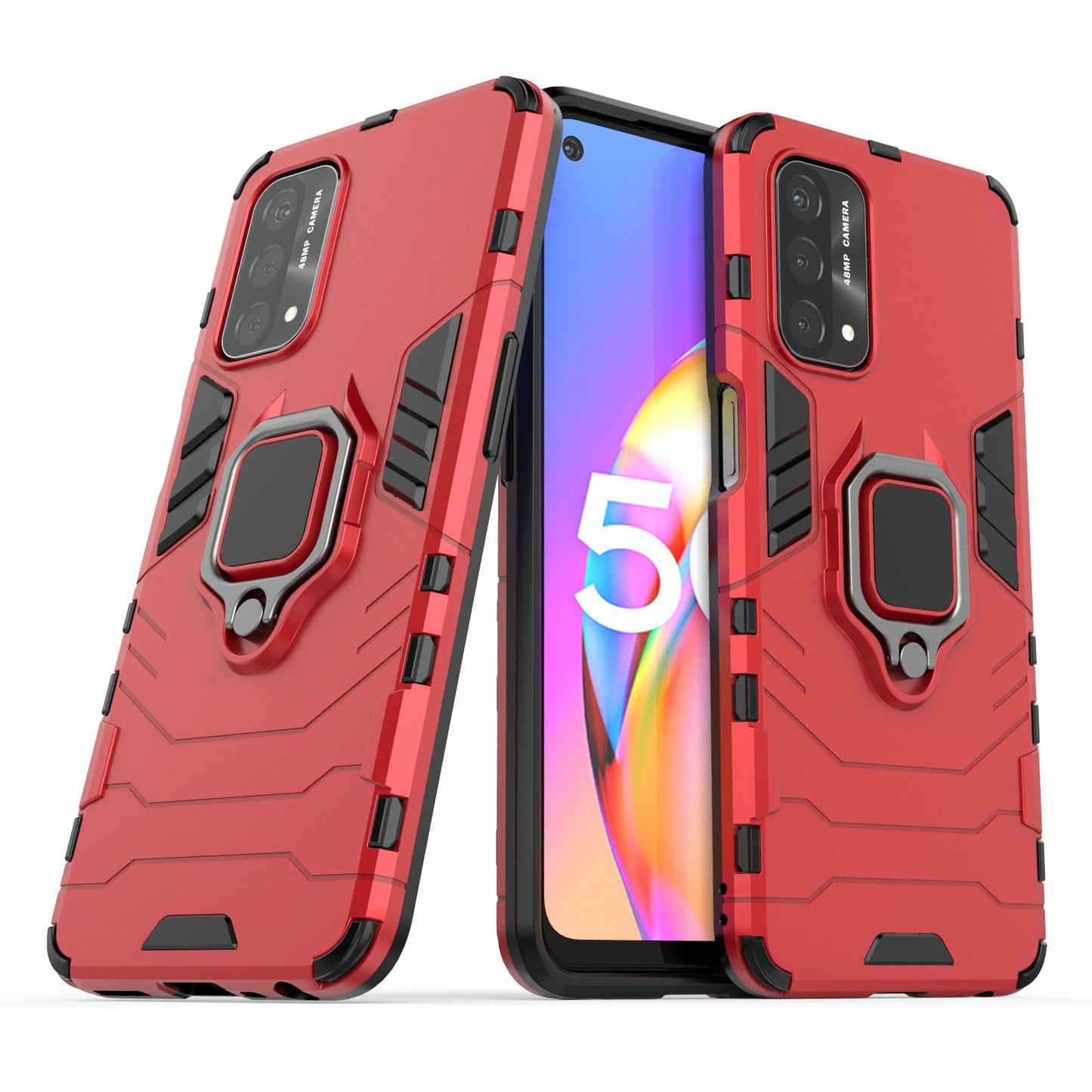 Cool Guard PC + TPU Hybrid Phone Cover with Kickstand for Oppo A93 5G