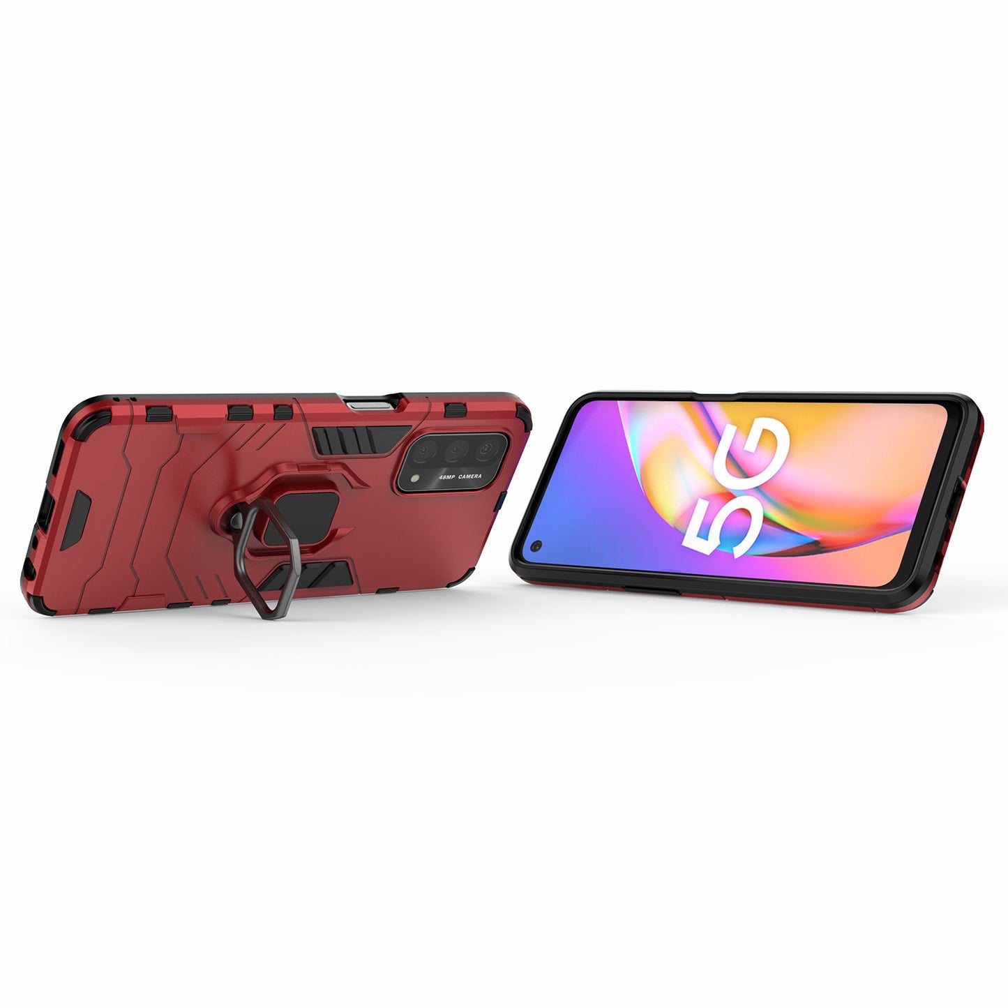 Cool Guard PC + TPU Hybrid Phone Cover with Kickstand for Oppo A93 5G