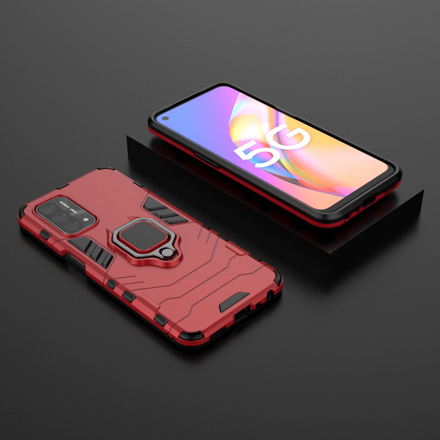 Cool Guard PC + TPU Hybrid Phone Cover with Kickstand for Oppo A93 5G