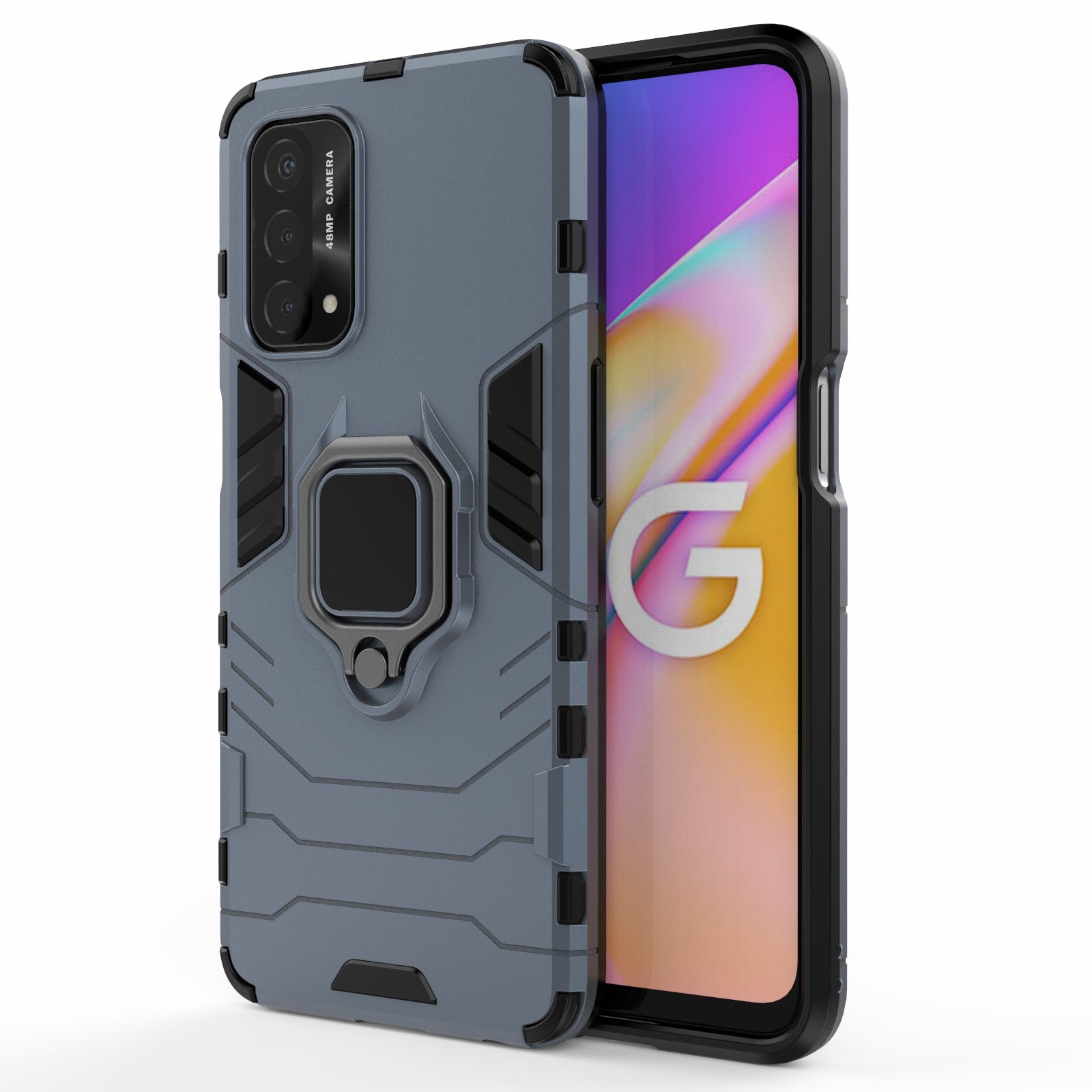 Cool Guard PC + TPU Hybrid Phone Cover with Kickstand for Oppo A93 5G