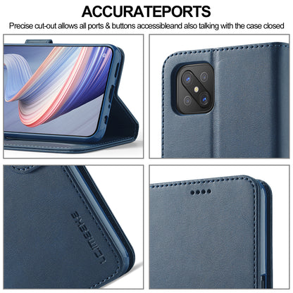 LC.IMEEKE Strong Auto-Absorbed Business Style Leather Phone Cover Shell for Oppo Reno4 Z 5G / Oppo A92s