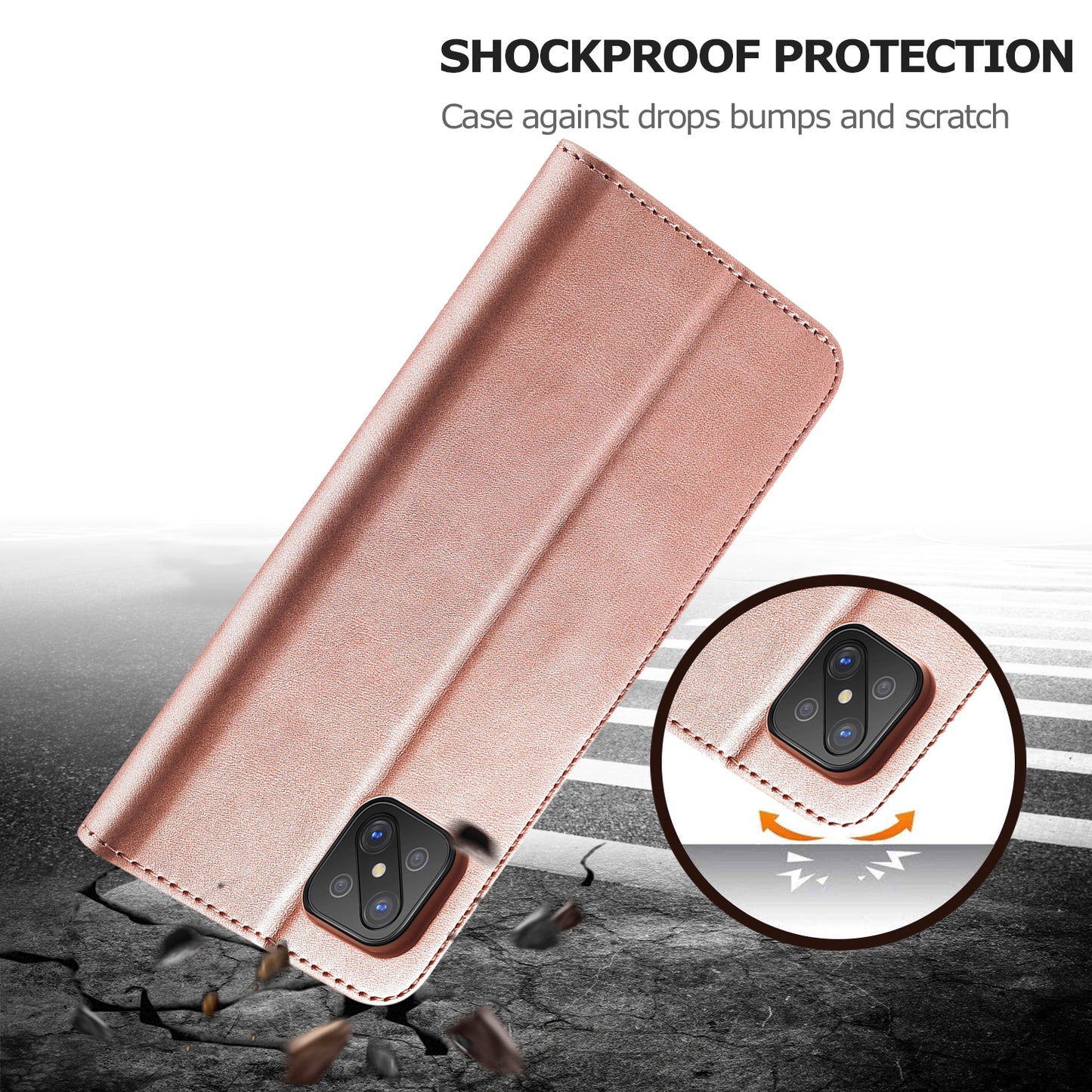 LC.IMEEKE Strong Auto-Absorbed Business Style Leather Phone Cover Shell for Oppo Reno4 Z 5G / Oppo A92s