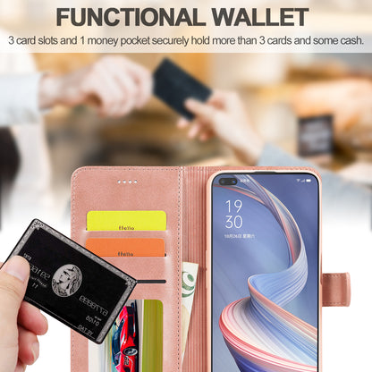 LC.IMEEKE Strong Auto-Absorbed Business Style Leather Phone Cover Shell for Oppo Reno4 Z 5G / Oppo A92s