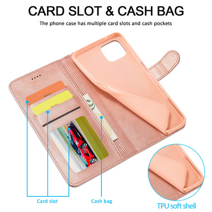 LC.IMEEKE Strong Auto-Absorbed Business Style Leather Phone Cover Shell for Oppo Reno4 Z 5G / Oppo A92s