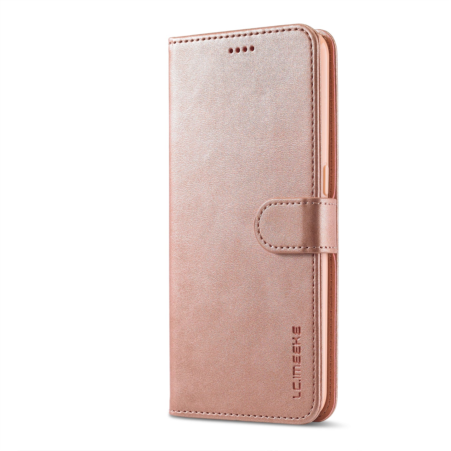 LC.IMEEKE Wallet Stand Leather Shell Cell Phone Cover Case for Oppo A32 (2020) / A33 (2020) / A53 (2020) / A53s