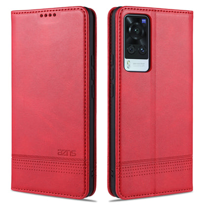 AZNS Auto-absorbed Magnetic Stand Wallet Leather Mobile Shell Case for vivo X60 5G