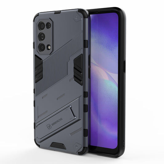 Shockproof PC + TPU Hybrid Phone Case Cover with Kickstand for Oppo Reno5 5G/Reno5 4G/Reno5 K/Find X3 Lite