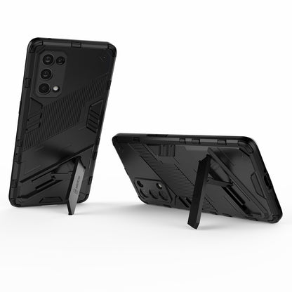 Shockproof PC + TPU Hybrid Phone Case Cover with Kickstand for Oppo Reno5 Pro 5G