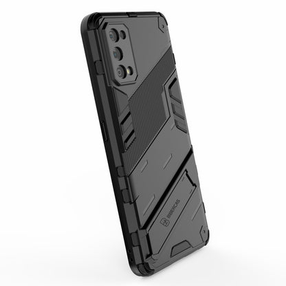 Shockproof PC + TPU Hybrid Phone Case Cover with Kickstand for Realme 7 Pro