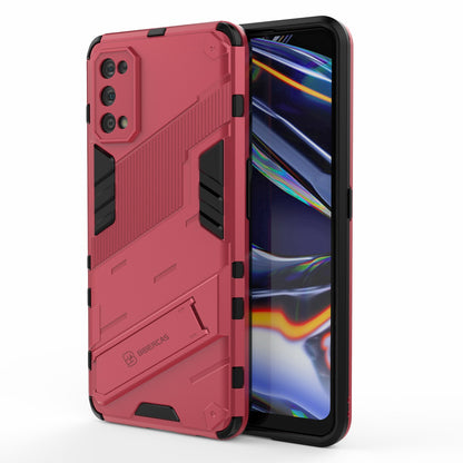 Shockproof PC + TPU Hybrid Phone Case Cover with Kickstand for Realme 7 Pro