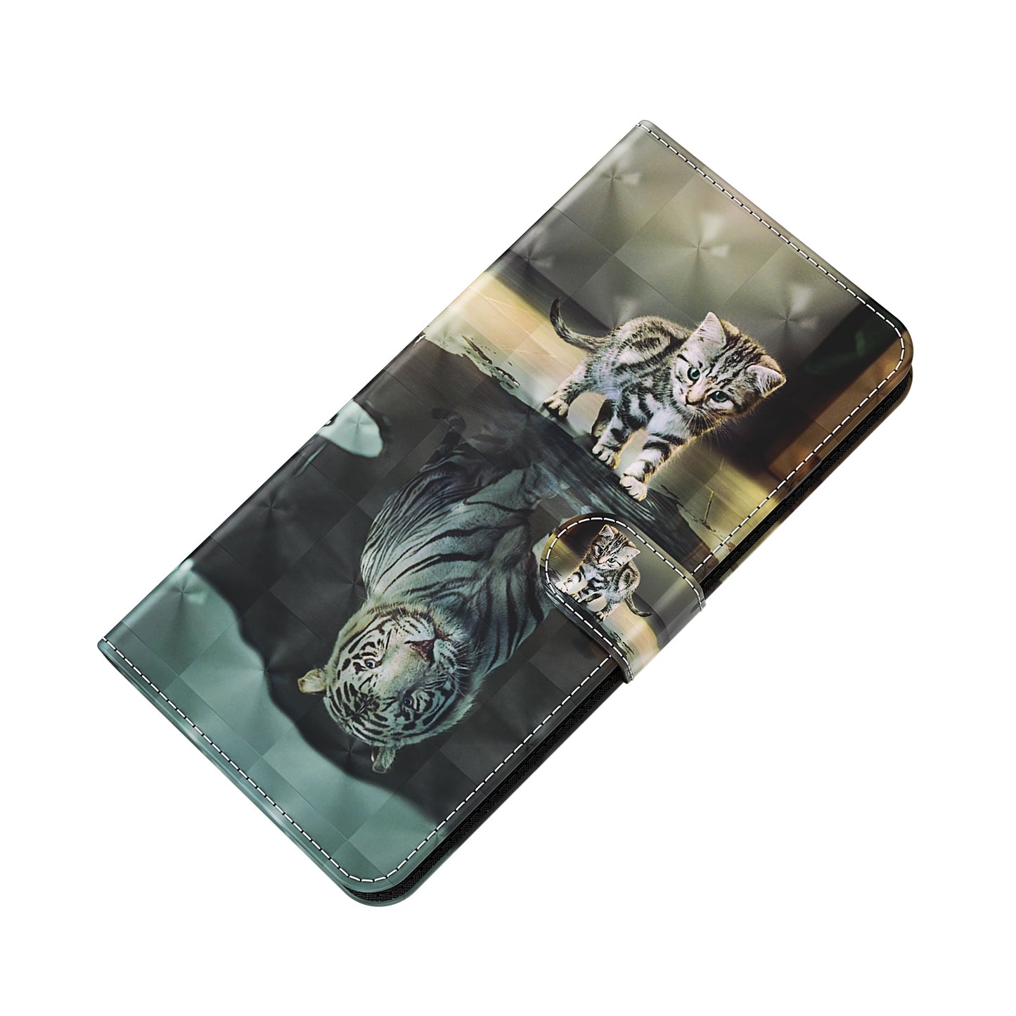 Pattern Printing Wallet Stand PU Leather Phone Protection Cover Shell for Oppo Reno4 Z 5G / A92s