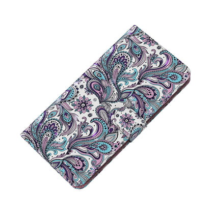 Pattern Printing Wallet Stand PU Leather Phone Protection Cover Shell for Oppo Reno4 Z 5G / A92s