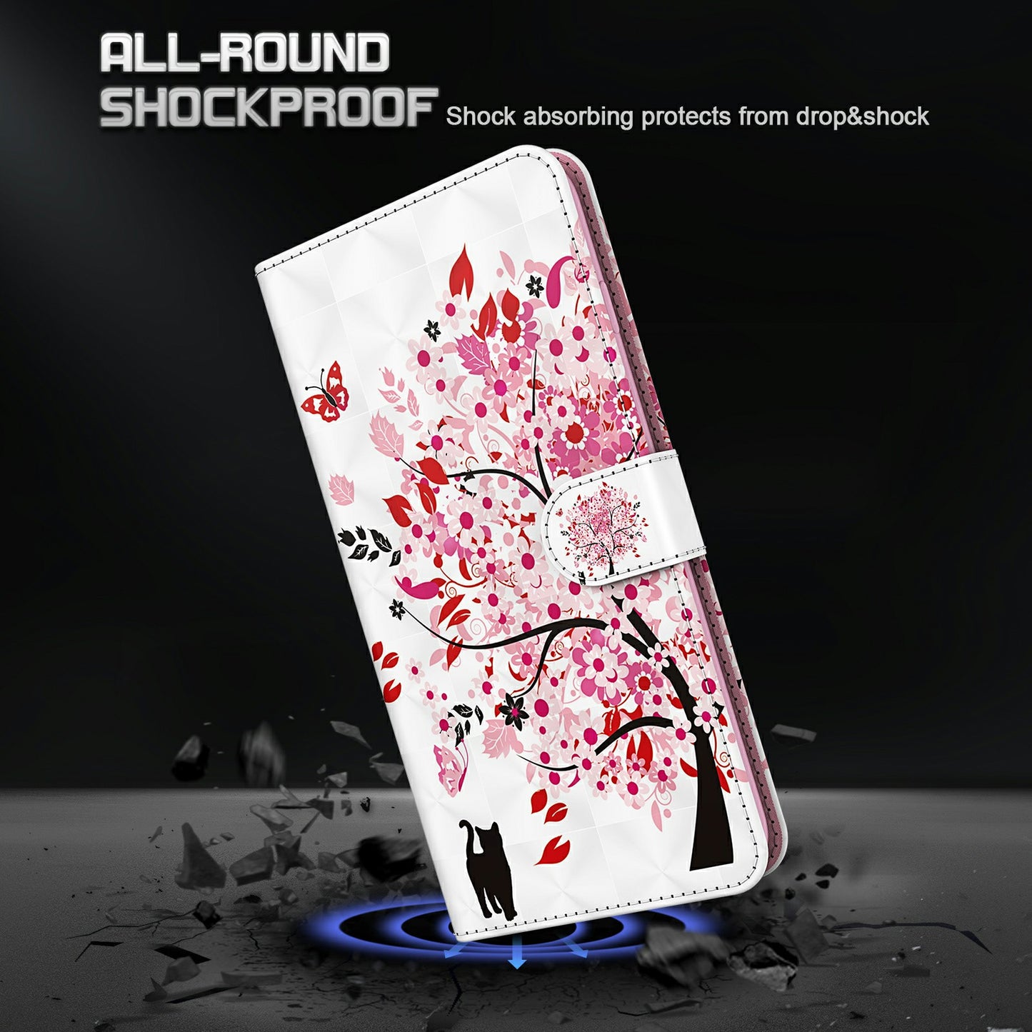 Pattern Printing Wallet Stand PU Leather Phone Protection Cover Shell for Oppo Reno4 Z 5G / A92s